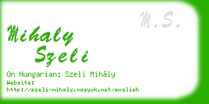 mihaly szeli business card
